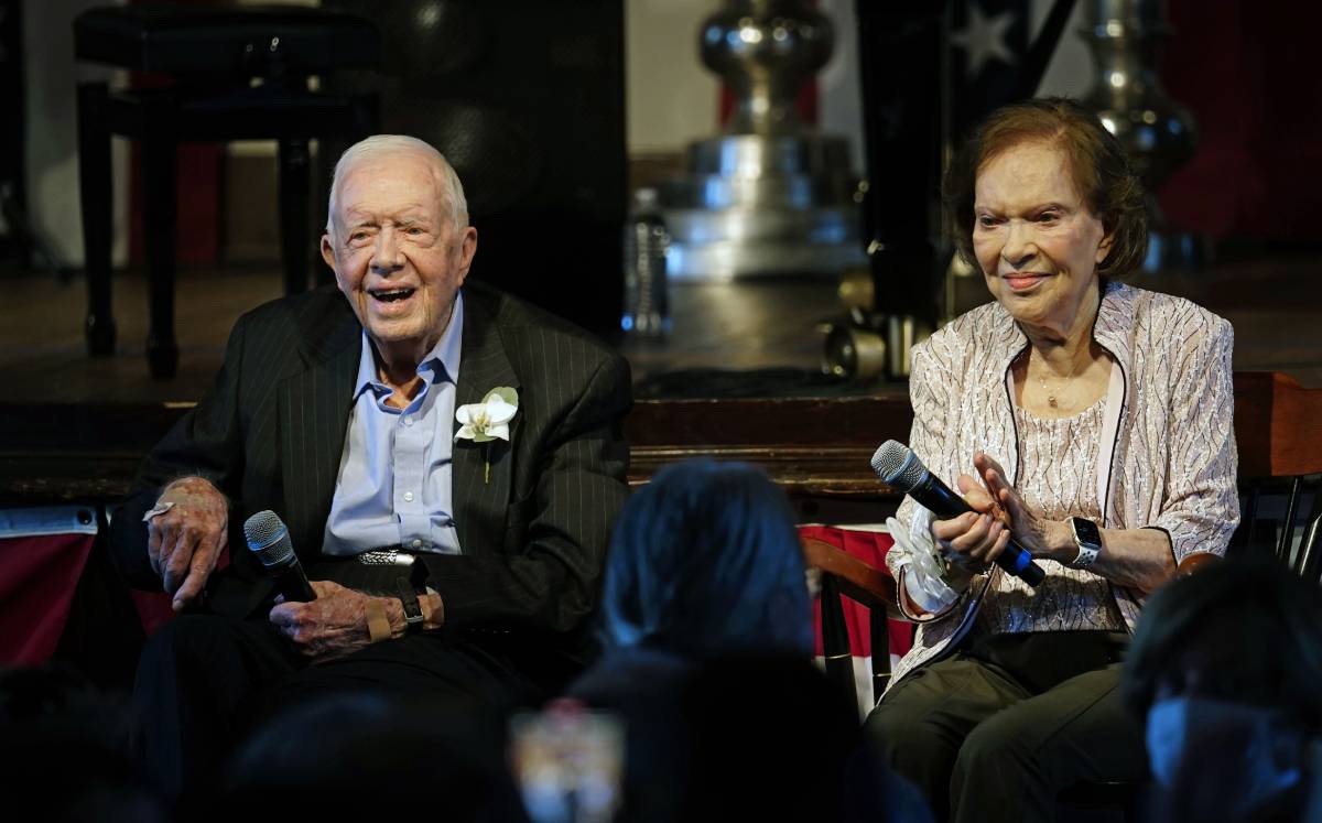 El ex presidente Jimmy Carter y su esposa Rosalynn Carter viven juntos hasta la fecha. Foto: (AP).