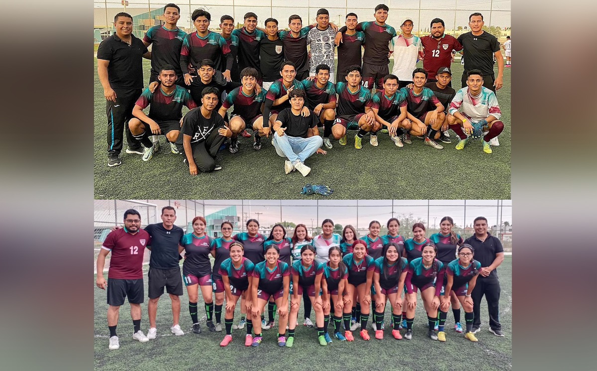 Equipos de fútbol varonil y femenil. (cortesía)
