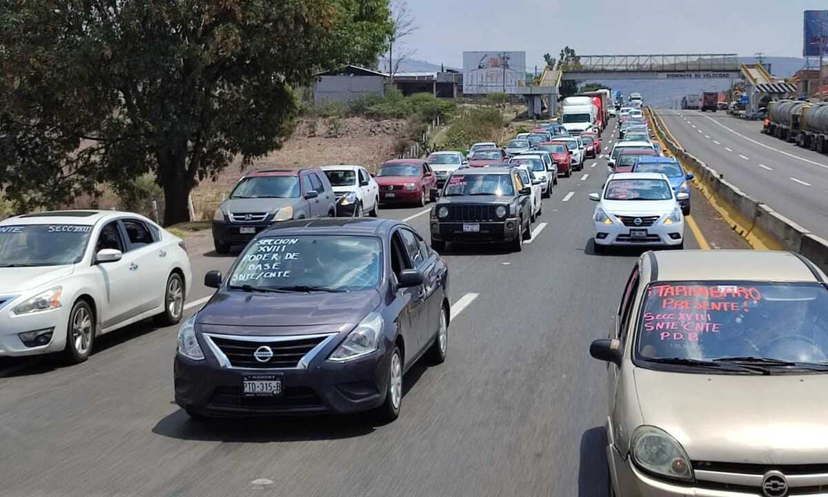 Los miembros de la CNTE amagaron con bloqueos en varios puntos de la ciudad.