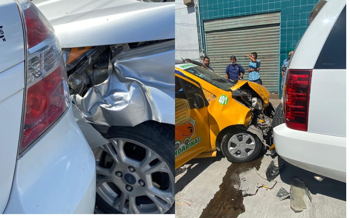 Presunto ebrio provoca accidente entre 4 vehículos en Centro de Torreón; hay dos lesionados. | Especial