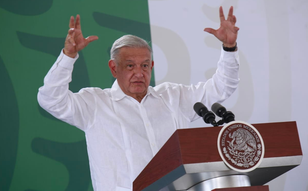 El Presidente en su conferencia mañanera de hoy desde Tamaulipas. | Juan Carlos Bautista