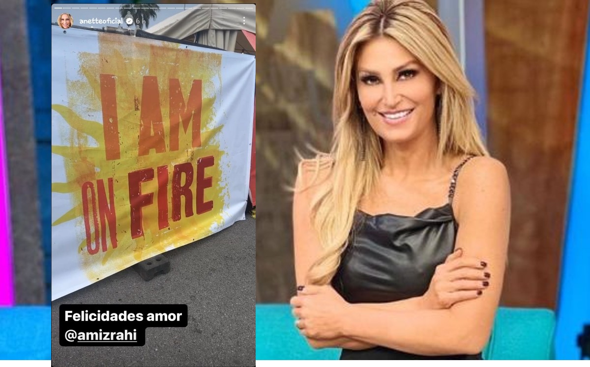 Annette Cuburu apoya a su pareja en el concurso 'Meat and fire'