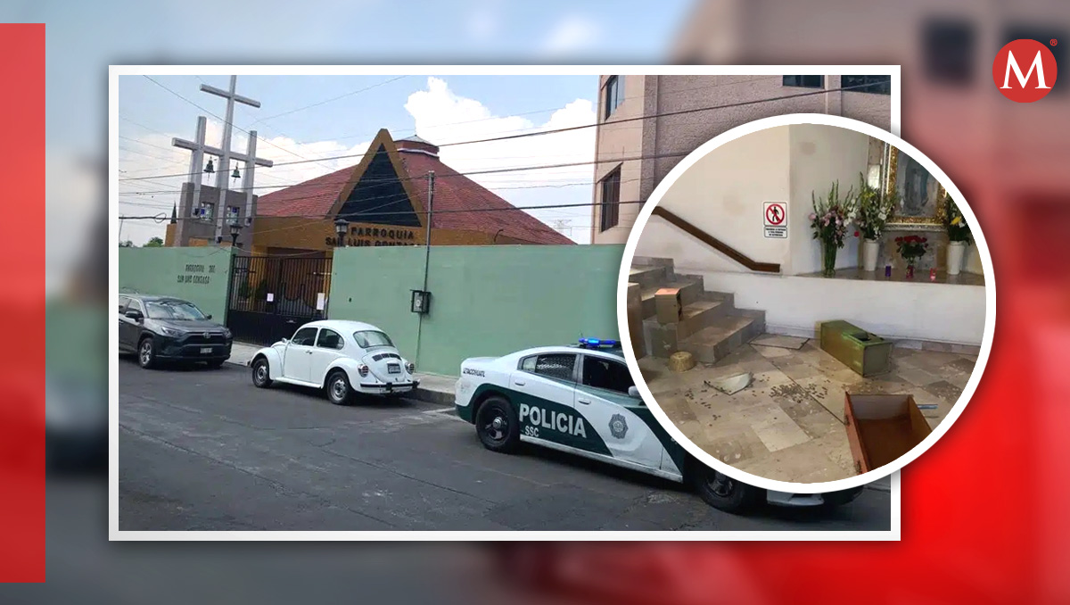 La iglesia de Iztacalco fue resguardada por policías tras el robo. | Desde la Fe
