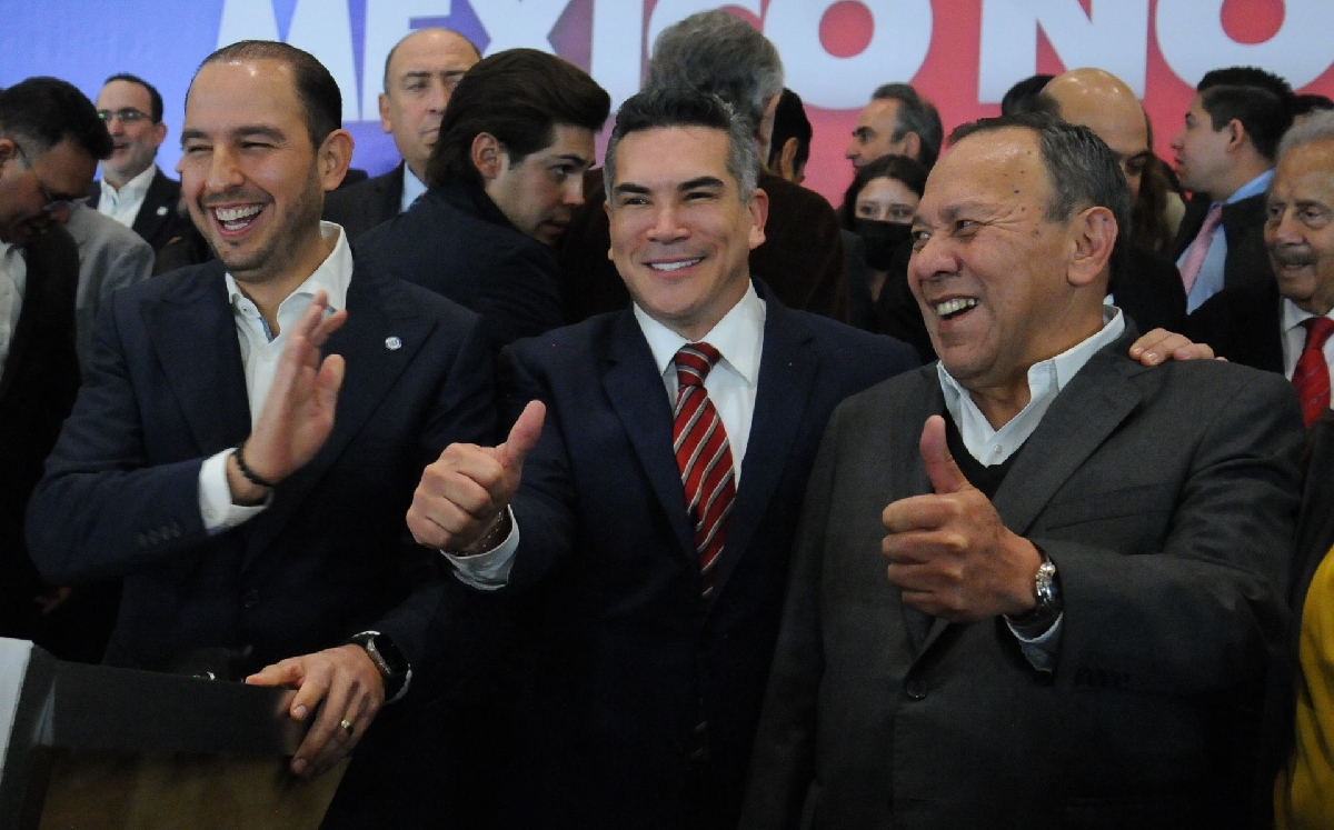 Los líderes de la alianza Va por México, que buscarán mantener la coalición en 2024. | Cuartoscuro
