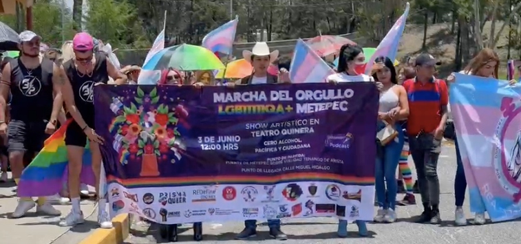 Realizan marcha para pedir por los derechos de la comunidad LGBT en Metepec. Especial