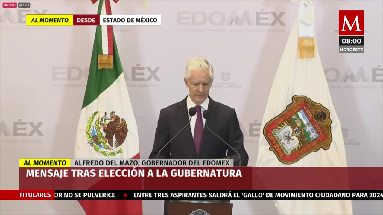Alfredo del Mazo da conferencia de prensa tras elecciones de Edomex