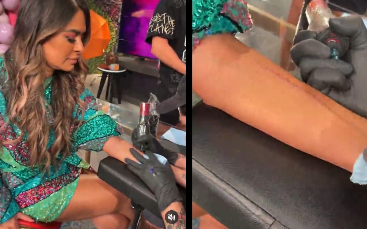 Galilea Montijo se tatúa. | ESPECIAL