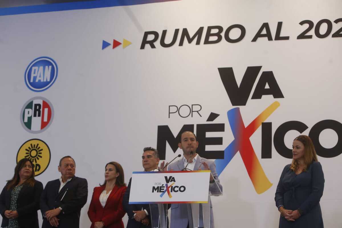 Marko Cortes, dirigente nacional del PAN, en conferencia de prensa. | Ariana Pérez