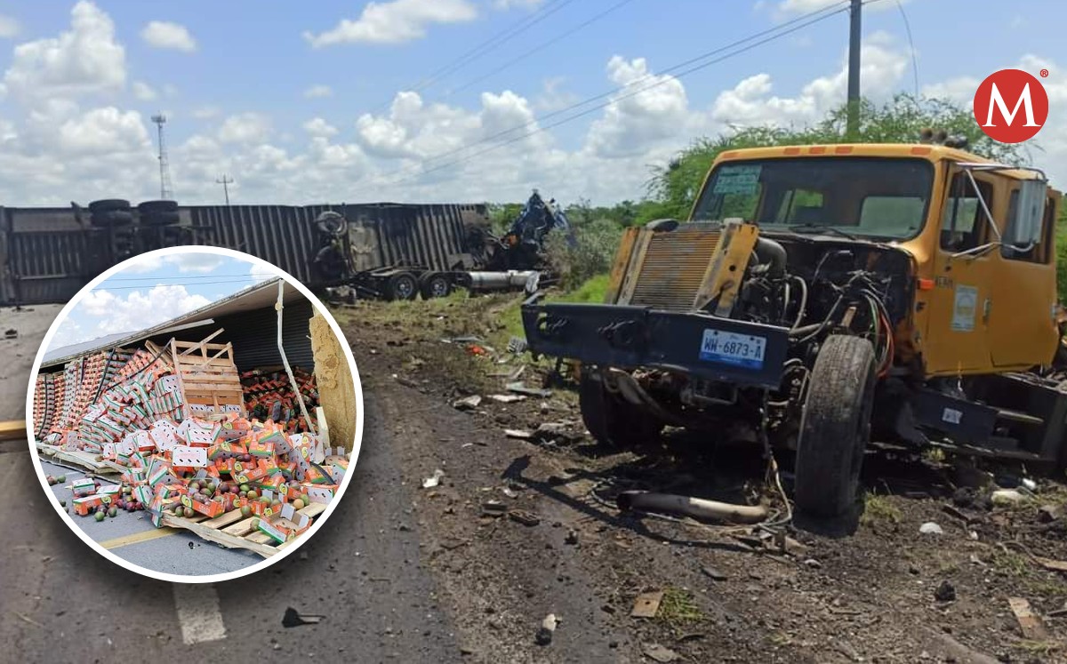 Tráiler choca en carretera Victoria-Matamoros