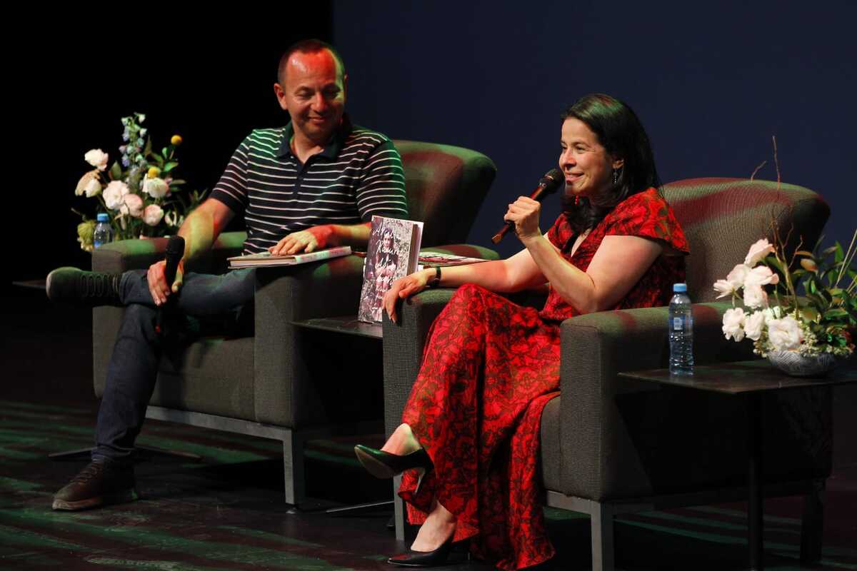 Arcelia Ramírez durante la presentación del libro Arcelia Ramírez (Fernando Carranza)