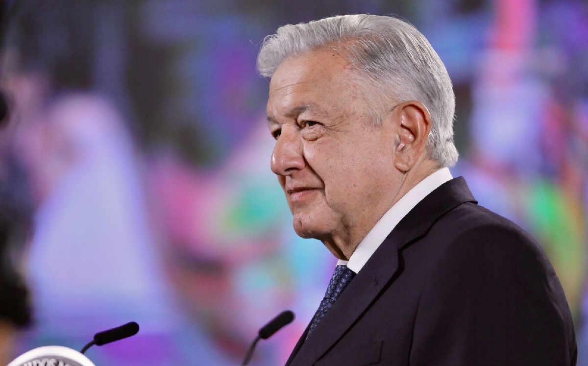 El Presidente llevó a cabo su conferencia desde el Salón de Tesorería de Palacio Nacional. | Ariel Ojeda