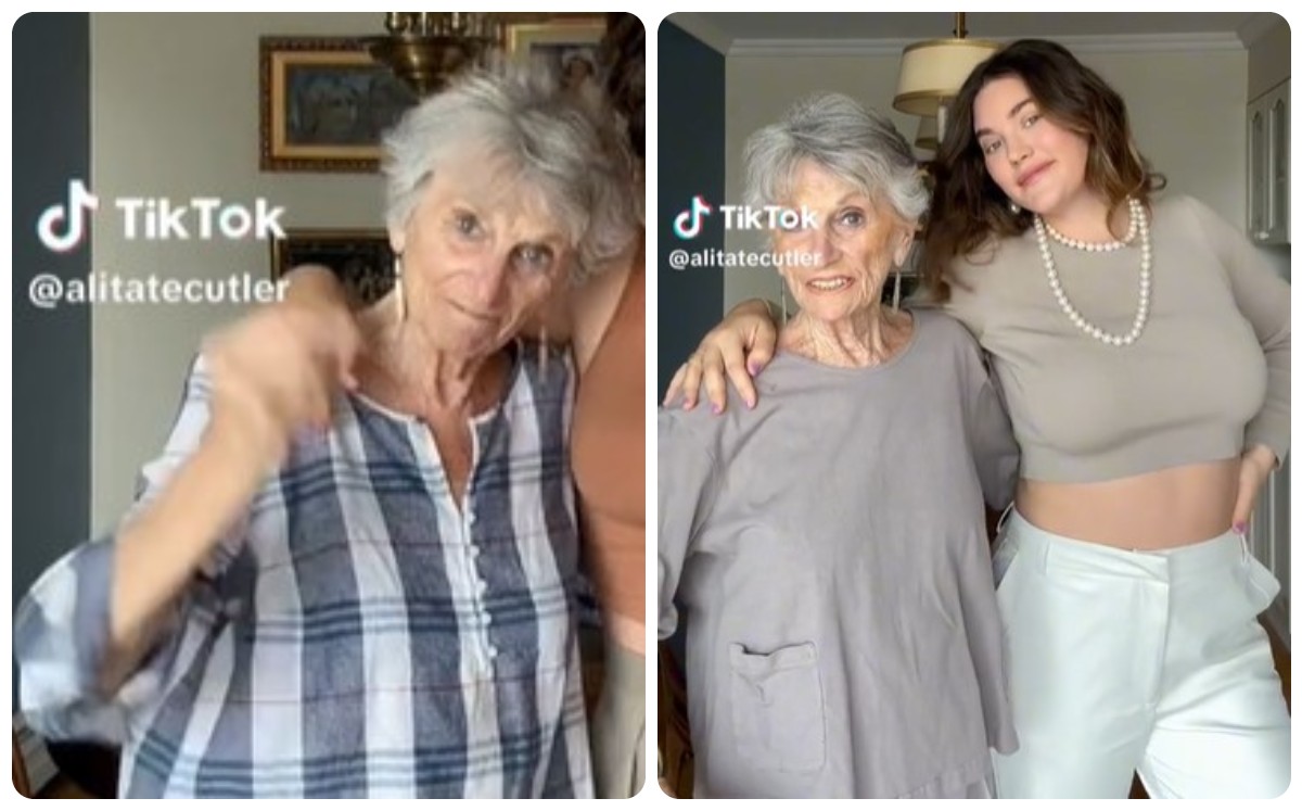 La abuela y la nieta se vistieron de  gala. (Especial)