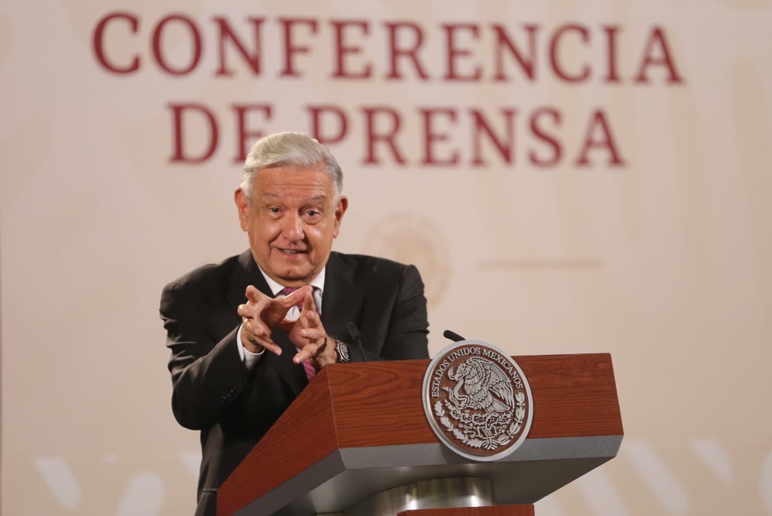 El presidente López Obrador en conferencia de prensa. | Javier Ríos