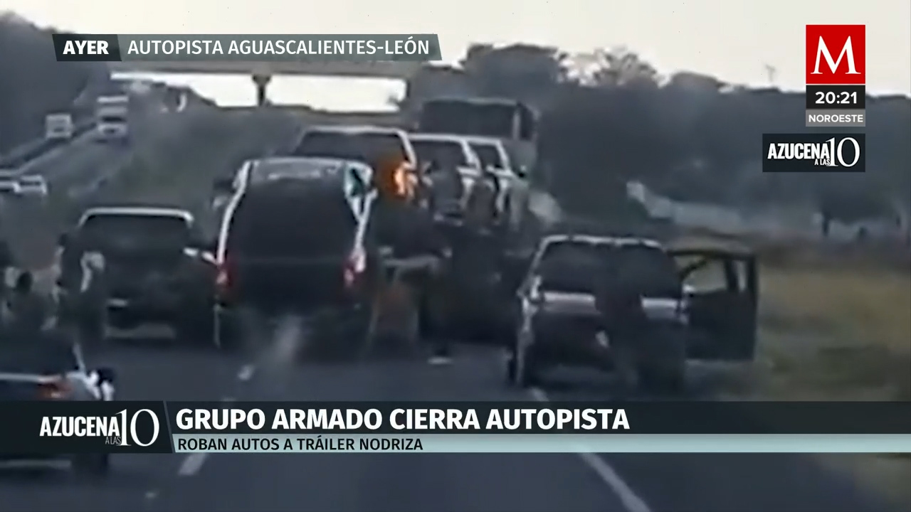 Comando armado roba camionetas de lujo en Jalisco en total calma