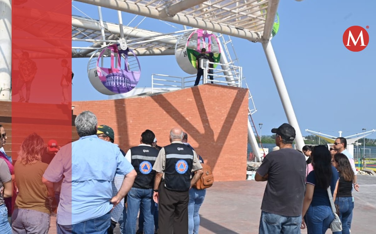 Protección Civil Tampico supervisa Mega Rueda de la Fortuna