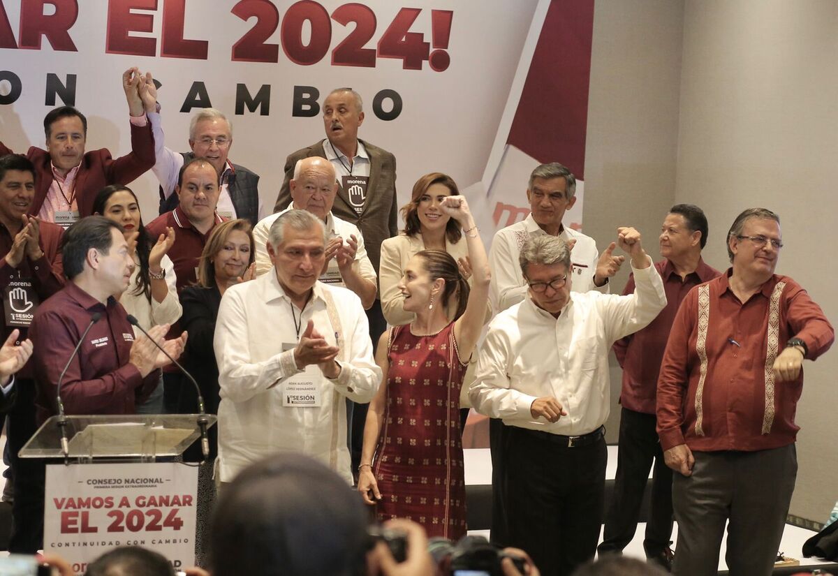 Cierre de la conferencia del Consejo Nacional de Morena el 11 de junio de 2023 | Foto: Ariel Ojeda / Milenio Diario