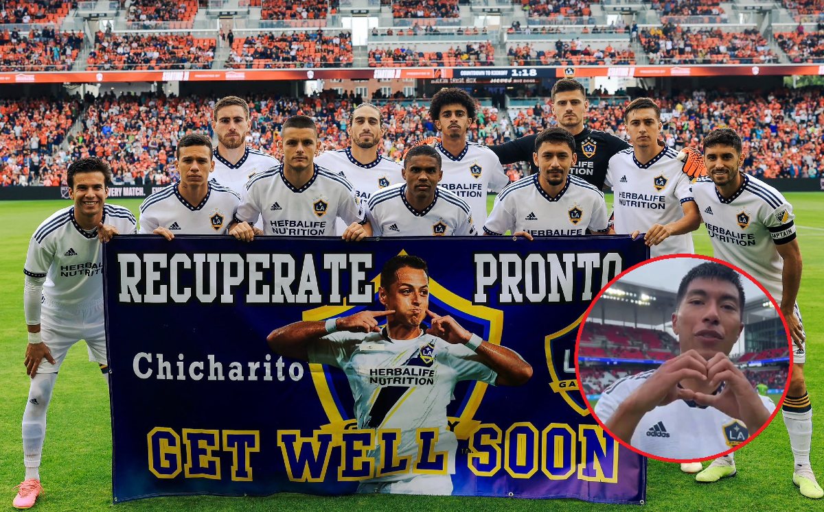 Daniel Aguirre le dedica su gol a Chicharito en empate del Galaxy (Twitter @LAGalaxy)