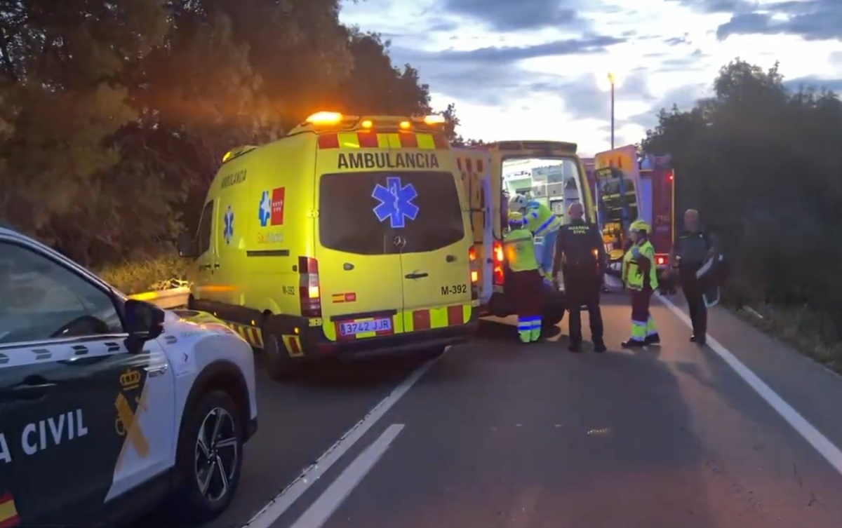 En España, accidente automovilístico deja 4 personas muertas | Twitter @112cmadrid