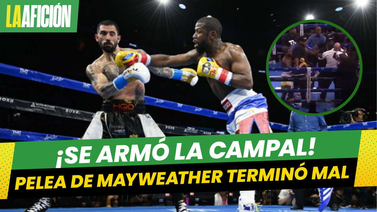 Pelea de exhibición de Mayweather termina en batalla campal