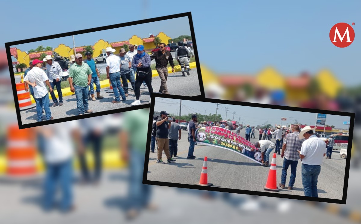 Productores de sorgo bloquean carretera en frontera de Tamaulipas
