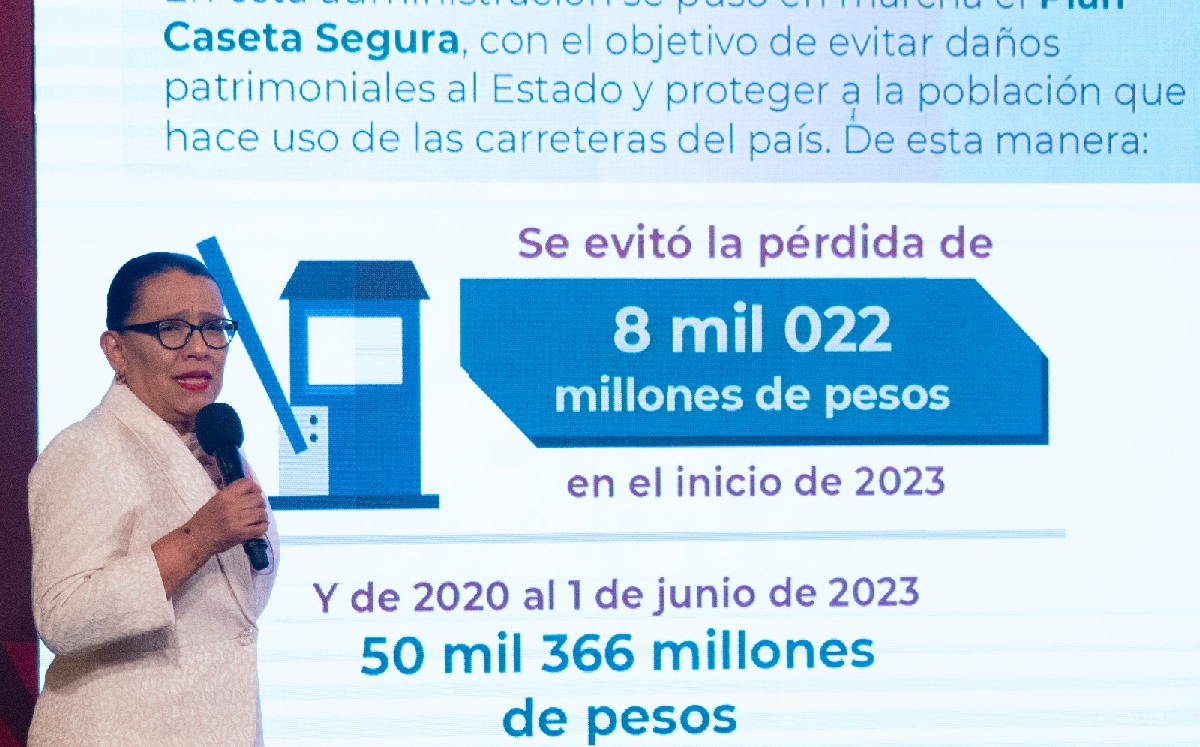 Rosa Icela Rodríguez en la conferencia mañanera del Presidente. | Cortesía