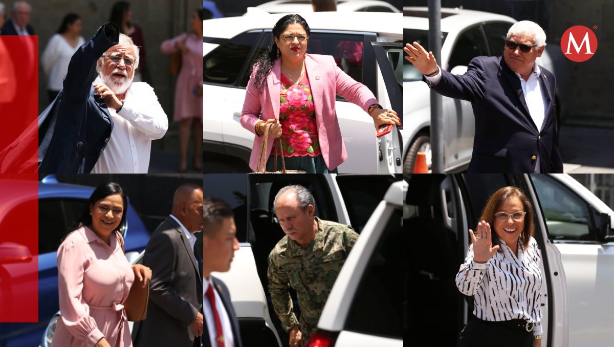 Secretarios que asistieron a reunión con AMLO para conocer la si alguno renuncia de su gabinete (Fotografías: Octavio Hoyos)