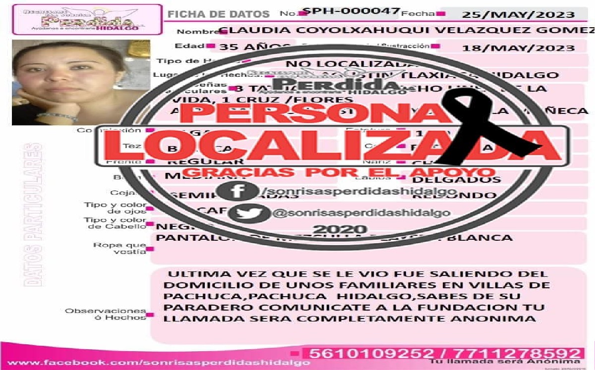 Desactivan ficha de búsqueda.