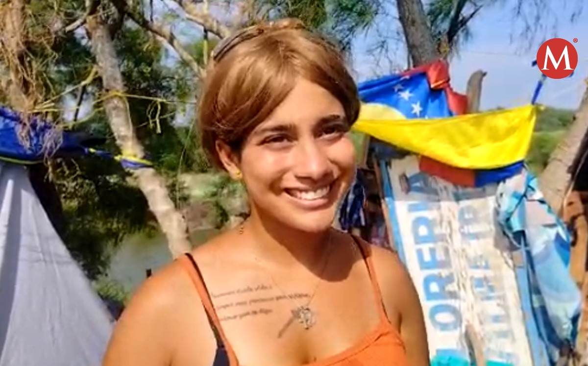 Migrante venezolana busca cruzar por frontera de Tamaulipas a EU