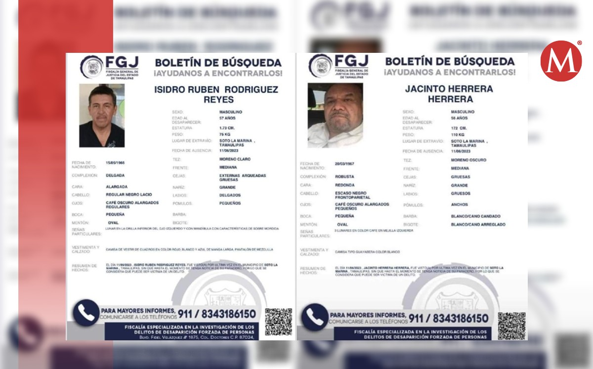 Reportan como desaparecidos a dos ex trabajadores de gobierno de Tamaulipas
