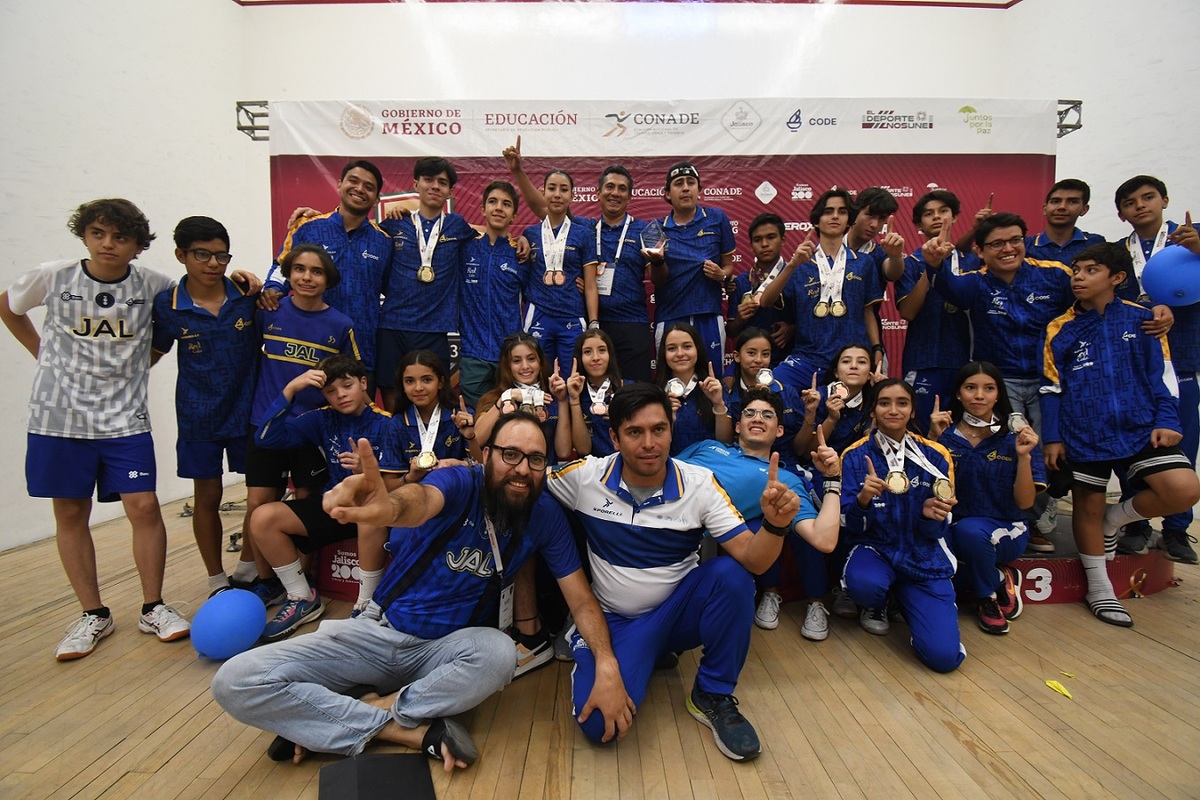 Selección Jalisco en squash se lleva ocho medallas. (Cortesía)