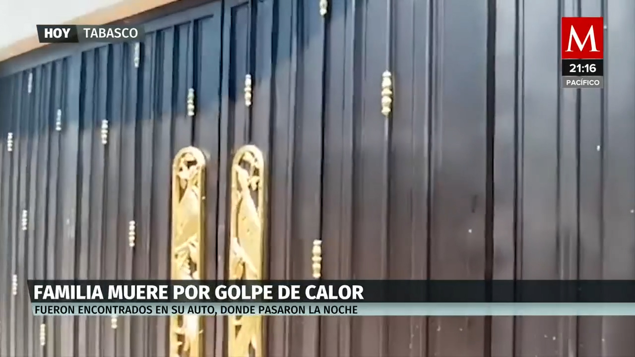 Una familia de Tabasco muere ahogada al dormir en un auto por el calor