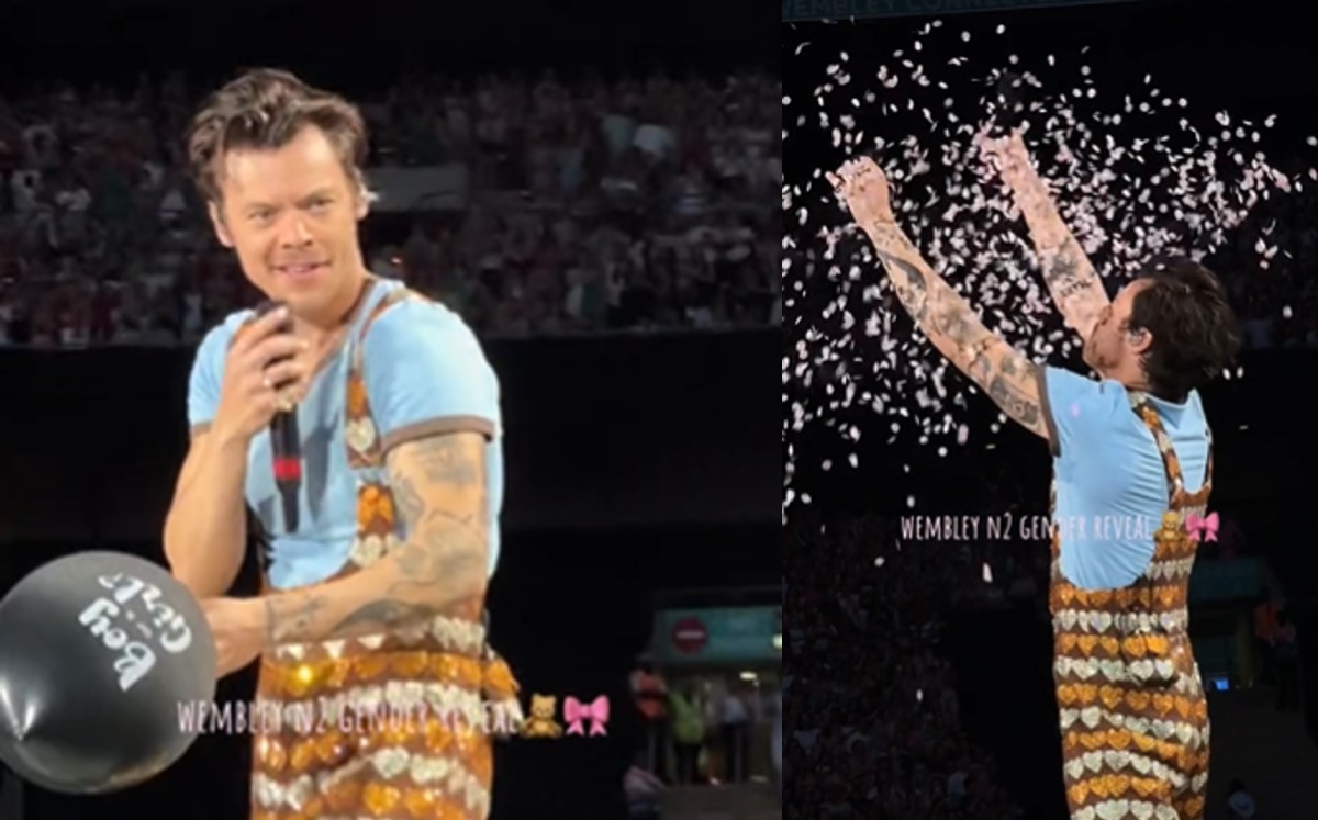 Harry Styles realiza un gender reveal en concierto de Londres/@aliciax