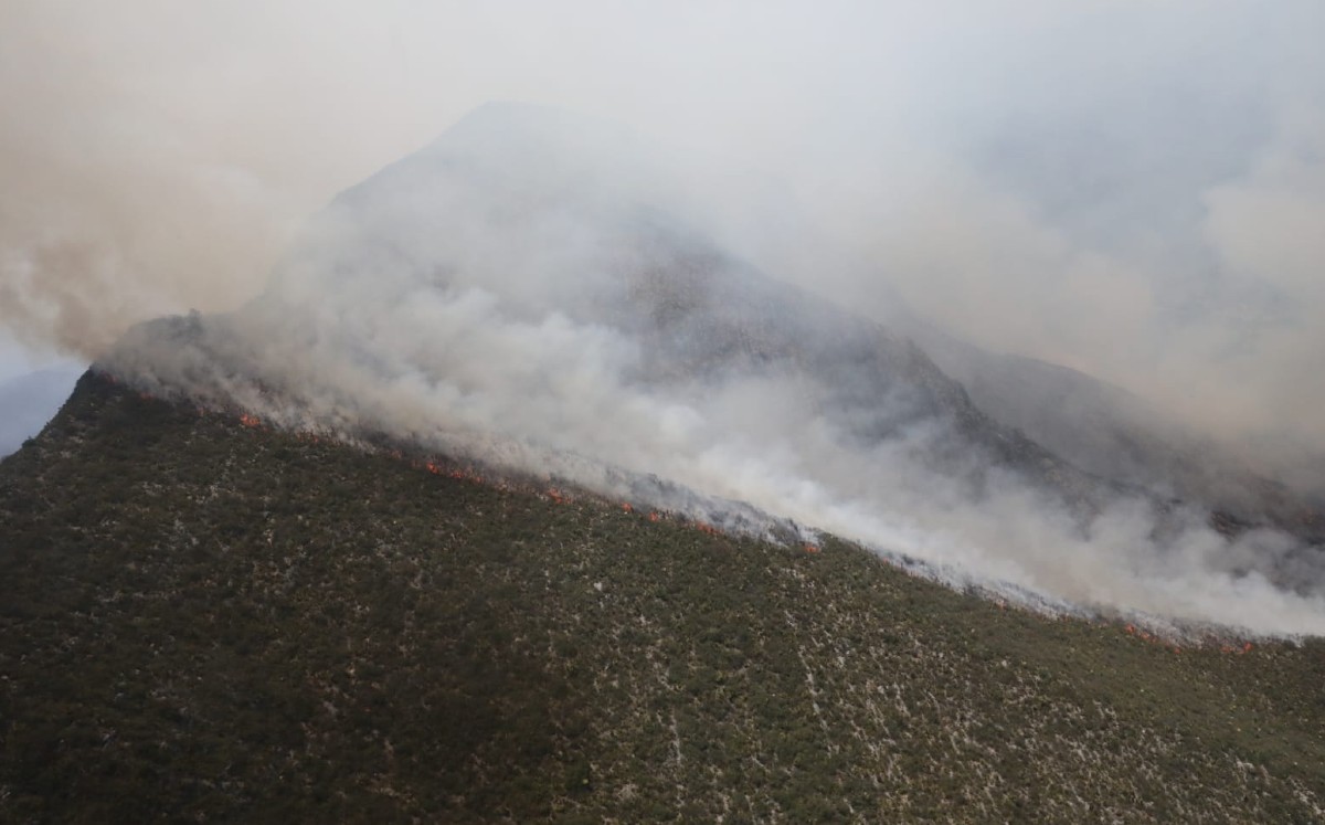 El incendio se mantiene en Santa Catarina | Especial