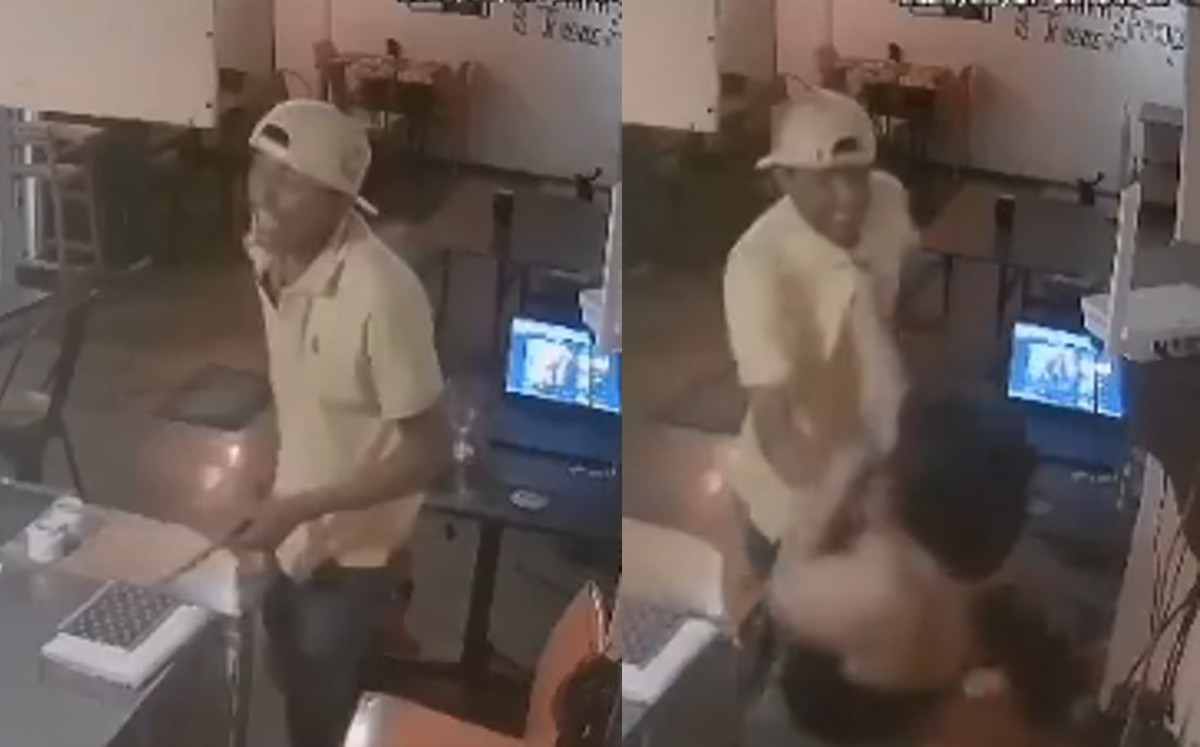 Empleada enfrenta a ladrón que la golpeó y entró a robar a cafetería de León | Cortesía