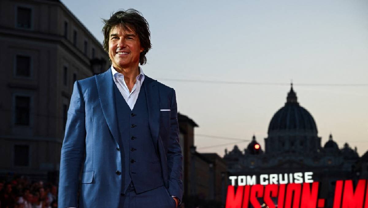 Tom Cruise en Roma para la premier de Misión Imposible 7 (AFP).