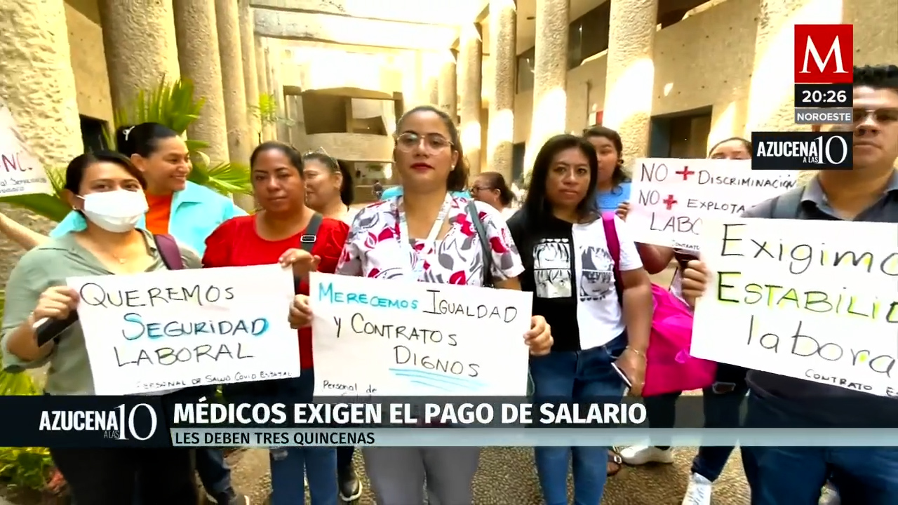 Decenas de médicos protestan en Tabasco, en demanda de las promesas hechas en su contratación