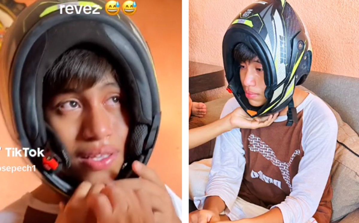 El joven se volvió viral por su descuido | Capturas