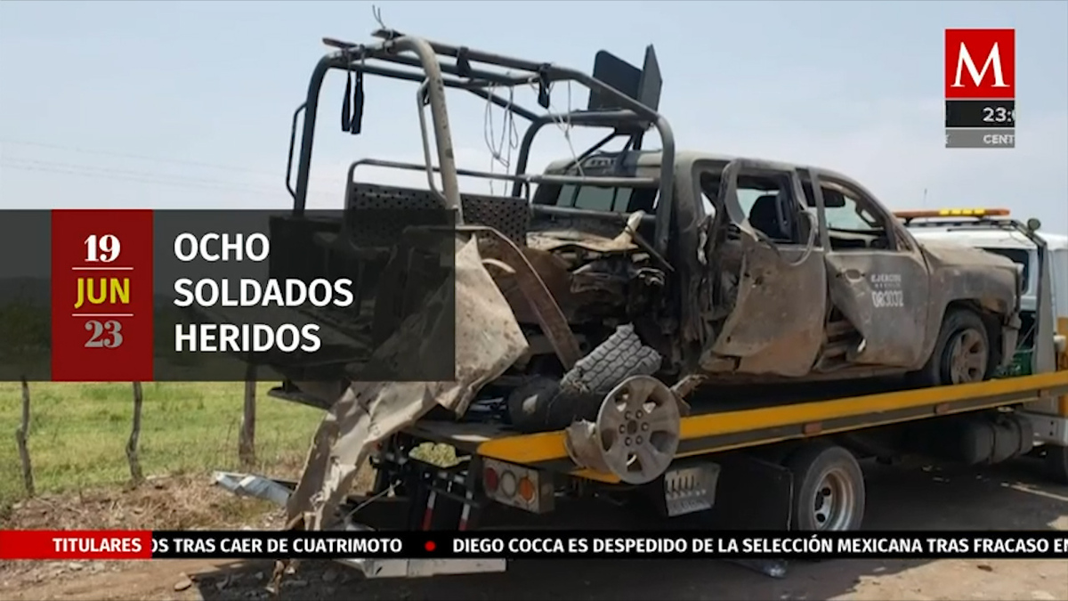 Estalla mina en Apatzingán, hay cuatro lesionados. Selene Flores, 19 de junio de 2023