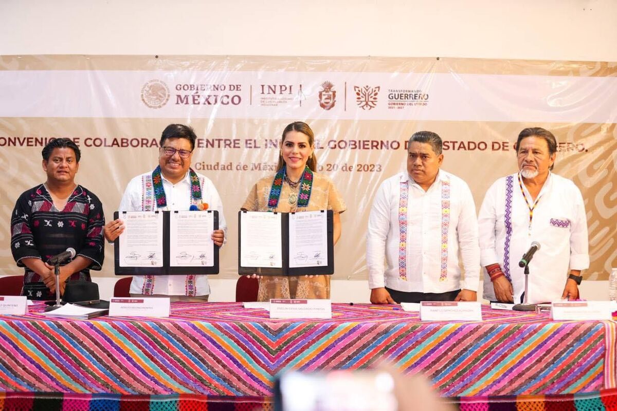 Evelyn Salgado firma convenio con INPI para fortalecer pueblos indígenas y afromexicanos de Guerrero