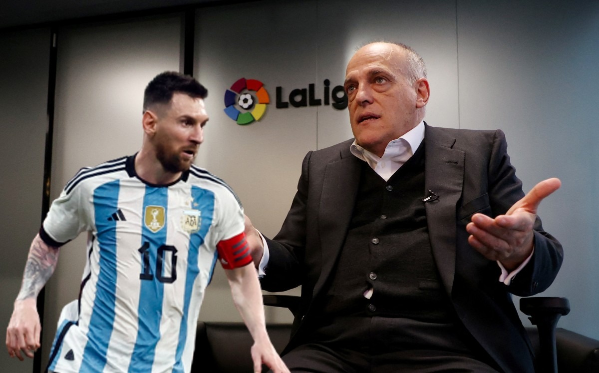 Javier Tebas habló sobre el fichaje de Messi por el Inter de Miami (Reuters)