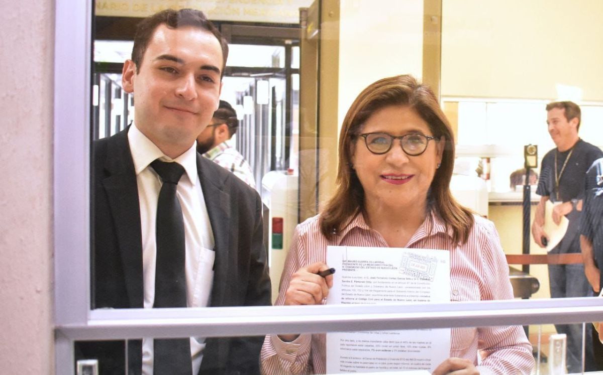 Sandra Pámanes y el ciudadano José Fernando Cortez García presentaron una iniciativa de reforma a fin de modificar el Código Civil del Estado.