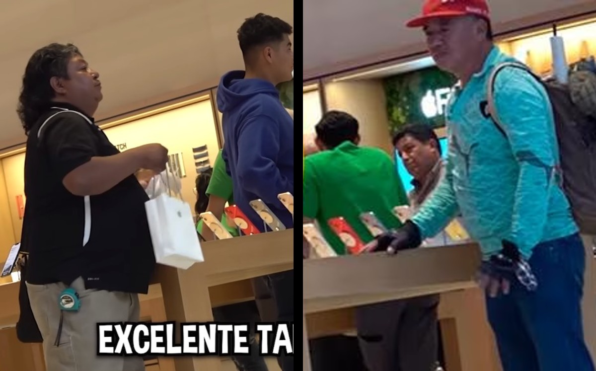 Albañiles que compraron el iPhone como parte de un reto | ESPECIAL