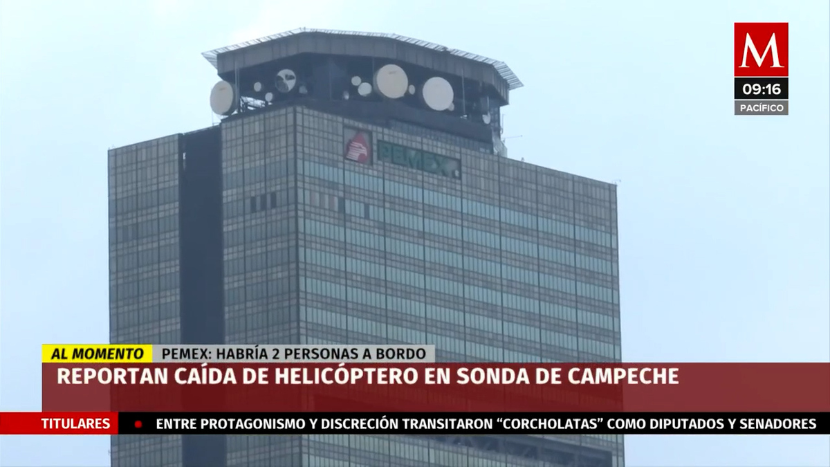 Cae helicóptero frente a costas de Ciudad del Carmen, en Campeche, transportaba a personal de Pemex
