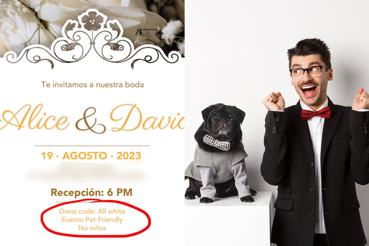 Invitación de boda pet friendly | Twitter