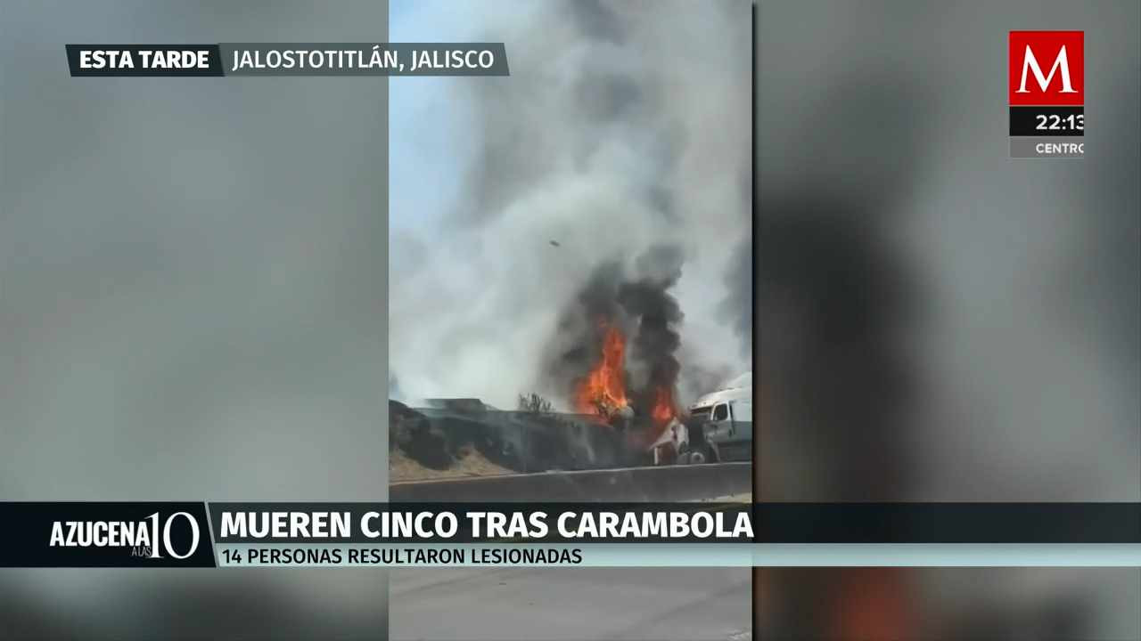 5 personas mueren por choque múltiple en Jalisco