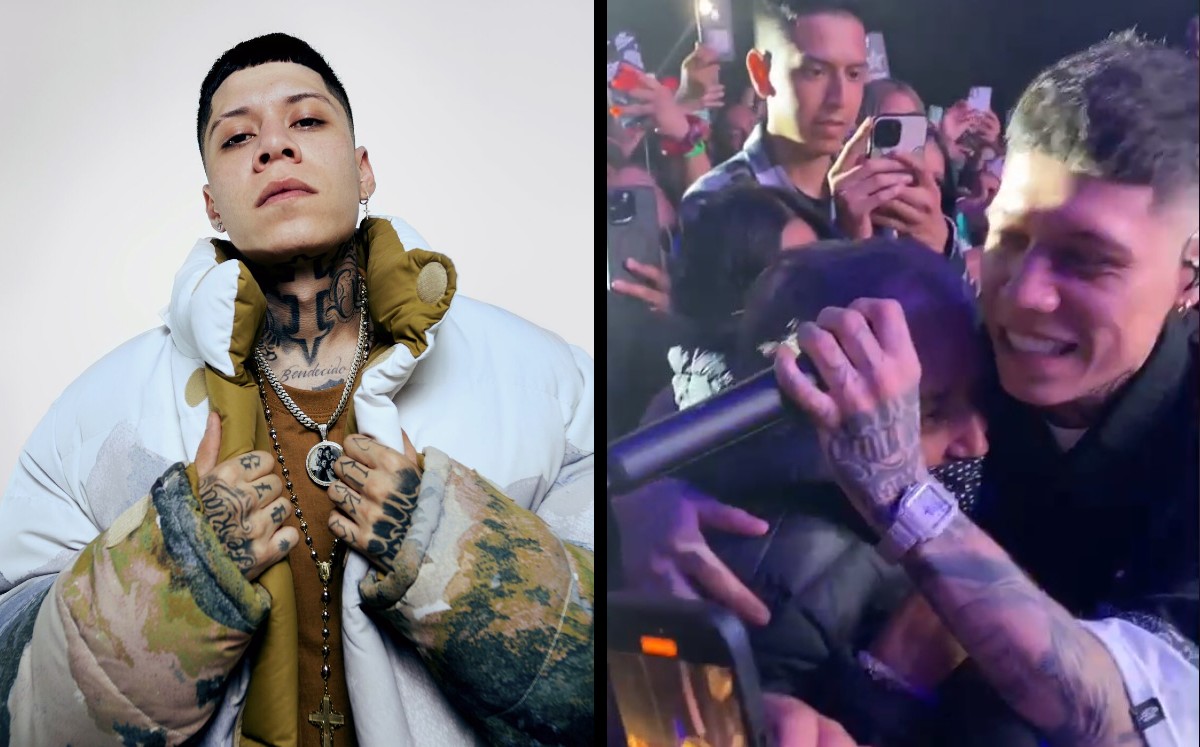 Santa Fe Klan apapacha a fan durante uno de sus conciertos | ESPECIAL