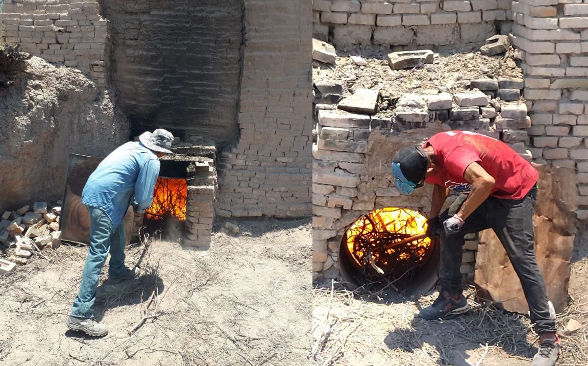 Así es el trabajo de los ladrilleros del ejido Mayrán. (Especial)