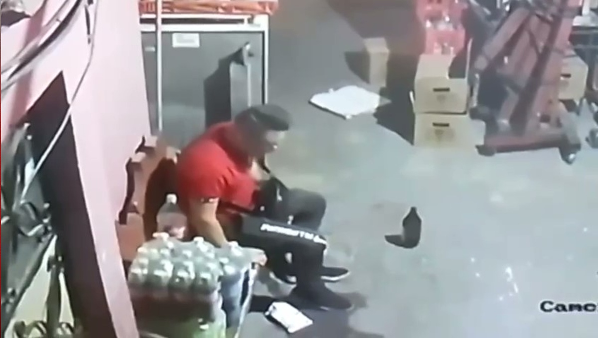 El hombre estaba solo con los gatos en un patio. | Especial
