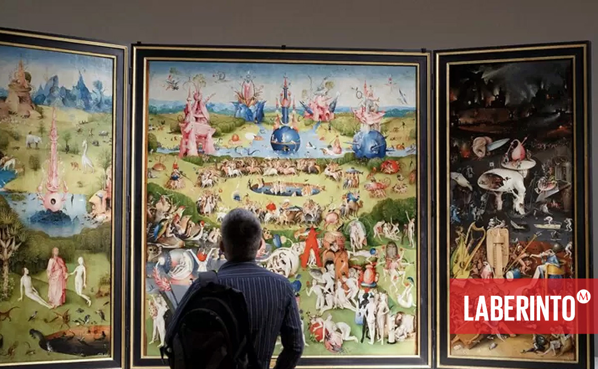 'El Jardín de las delicias', el gran tríptico del Bosco, en el Museo del Prado.