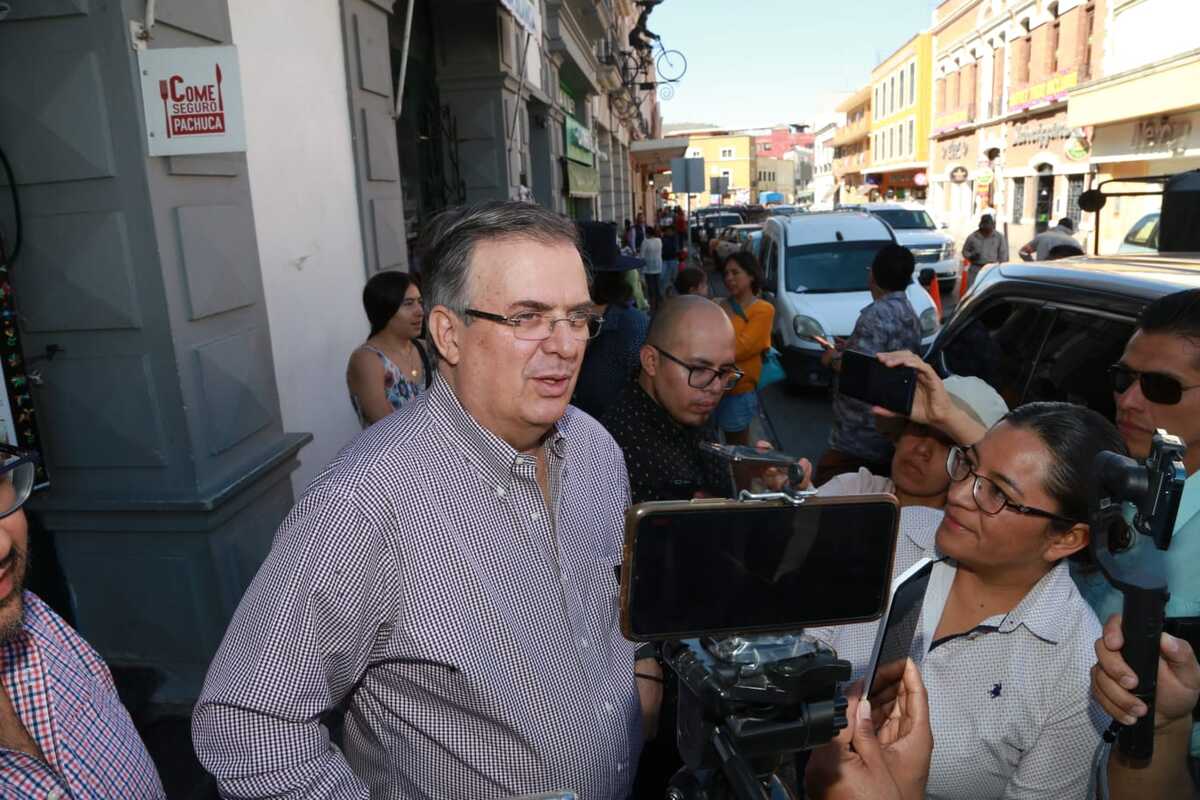 Marcelo Ebrard en Pachuca. (Jorge Sánchez)